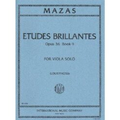 Mazas Jacques Fereol Etudes Brillantes, Op. 36, Book 2 - Viola solo - by Louis Pagels International